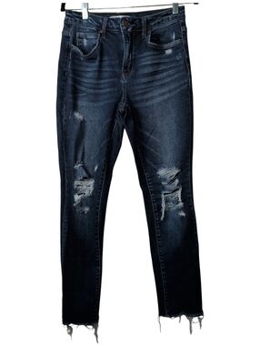 Mica Dark Wash Distressed Women’s Jeans - Classic Fit